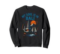 Bali Palm Trees My Soul is in Bali Vintage Women Beach Life Sweatshirt