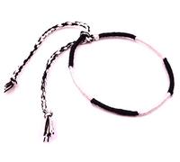 BALI PAPAYA Bracelet Brésilien Amitié Coton macramé Porte Bonheur Friendship A Nouer Noir Blanc