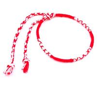 BALI PAPAYA Bracelet brésilien en Coton pour Homme Femme Enfant Rouge et Blanc