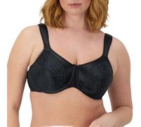Bali Satin Tracings Soutien-Gorge Minimiseur à Armatures, Soutien-Gorge à Couverture complète, Soutien Maximal Minimiseur à Armatures, Noir, 90 E (Taille Fabricant:34DD)