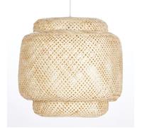 BALI Suspension bambou - Armature Ø 40 x H 35 cm - Hauteur fil 115 cm - E27 60W