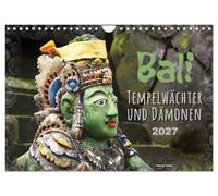 Bali - Tempelwächter und Dämonen (Wandkalender 2027 DIN A4 quer), CALVENDO Monatskalender: Eindrucksvolle Bilder der mystischen Figuren auf Bali, die ... Göttern, Menschen und Geisterwelt stehen.