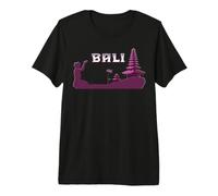 Bali Temple Palmier Indonésie Ubud Hindouisme Java Souvenir T-Shirt Haut de Gamme