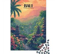 Bali Travel Poster Puzzle 1000 Pièces, Cadeau Nouvel an, 70x50cm/1000pcs