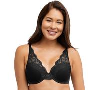 Bali Women's One Smooth U Lace Underwire Bra, Comfort Stretch Full-Coverage Convertible Bra Black