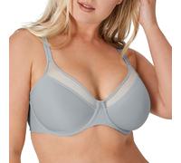 Bali Women's One Smooth U Ultra Light Illusion Neckline Underwire Bra Soutien-Gorge Hautement Couvre Femme, Gris Cristal, 105D