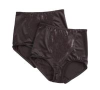 Bali Women's Shapewear Double Support Coordinate Brief 2-Pack, Black, 3X