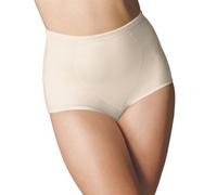 Bali Women's Tummy Panel Brief Firm Control 2-Pack, Nude Jacquard, Large