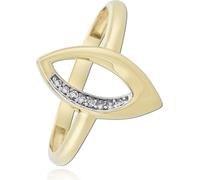 Balia anneaux 56 17,8 or 333 or, blanc femmes bijoux BGR029G56