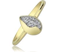Balia anneaux 58 18,5 or 333 blanc, or Femme bijoux BGR014G58