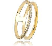 Balia anneaux 58 18,5 or 333 blanc, or Femme bijoux BGR015G58