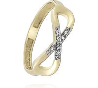 Balia anneaux 58 18,5 or 333 or, blanc femmes bijoux BGR024G58