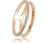 Balia anneaux 58 18,5 or 333 rose, blanc femmes bijoux BGR015R58