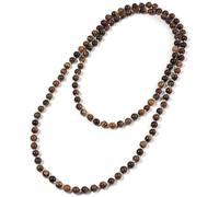 BALIBALI - Collier de perles noué à la main pour femme, 110 centimeters, Oeil de tigre