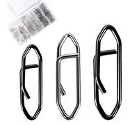 balifly 120 pièces Speed Clips Kit d'accessoires de pêche Clips de pêche Connecteurs à Changement Rapide pour leurres articulés pour Eau salée et Eau Douce FS/BZ-07