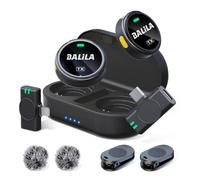 BALILA Micro Cravate sans Fil pour iPhone Android PC, | 2TX+2RX + Boîtier de Recharge | Réduction du Bruit, Mini Microphone de Lavalier sans Fil pour Enregistrement vidéo, Vapeur en Direct