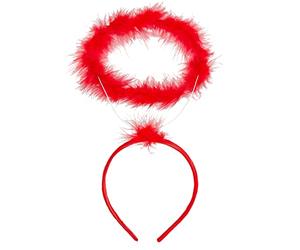 Balinco auréole serre-tête rouge, auréole d'ange, costume de Cupidon, ange déchu, Noël, Halloween, Mardi gras