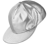 Balinco Cap Hommes, Argent, Hommes, Femmes, Casquette de Baseball avec Snapback, Casquette de Baseball, Tenue Hip hop, Carnaval, Carnaval, Festival, fête à thème (Argent)