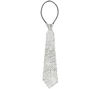 Balinco Cravate de fête Paillettes Pour Homme - Pré-nouée Avec élastique - Idéale Pour Enterrement De Vie De Garçon, Carnaval, Mardi Gras et Halloween
