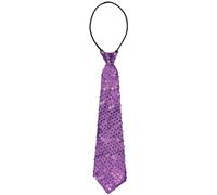 Balinco Cravate de fête Paillettes Pour Homme - Pré-nouée Avec élastique - Idéale Pour Enterrement De Vie De Garçon, Carnaval, Mardi Gras et Halloween