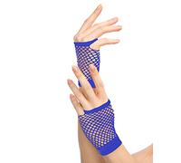 Balinco Gants en filet rock années 80/90 pour femmes & filles (bleu)