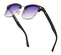 Balinco® Lunettes de soleil demi-cadre avec verres polarisés - pour femmes & hommes - protège des rayons UV et des reflets - durable & résistant aux rayures - dans un set d'accessoires pratique