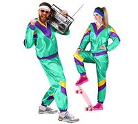 Balinco Premium 80er & 90er Retro Survêtement I Assianzug I Costume I Gangster I Prolet I Bad Taste I Assi I Hommes I Femmes I Thème I Carnaval I Mardi Gras (Menthe I Violet I Jaune, XXL)