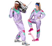 Balinco Premium 80's & 90's Retro Survêtement I Assianzug I Costume I Gangster I Prolet I Bad Taste I Assi I Hommes I Femmes I Thème I Carnaval I Mardi Gras (Violet I Vert I Rose, XL)