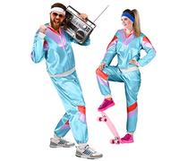 Balinco Premium 80's & 90's Retro Survêtement I Assianzug I Costume I Gangster I Prolet I Bad Taste I Assi I Hommes I Femmes I Thème I Carnaval I Mardi Gras (Bleu Clair I Violet I Rouge, M)