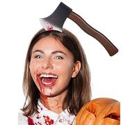 Balinco Serre-tête avec hache sanglante pour Halloween, accessoire de déguisement de zombie, accessoires pour cheveux d'horreur sanglante pour adultes, femmes et