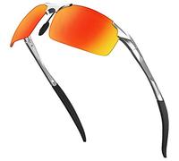 Balinco® Sport Lunettes de soleil avec monture en aluminium, protection UV & verres polarisés TAC - idéales pour le cyclisme - dans un set d'accessoires pratique, boîte cadeau incluse