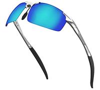 Balinco® Sport Lunettes de soleil avec monture en aluminium, protection UV & verres polarisés TAC - idéales pour le cyclisme - dans un set d'accessoires pratique, boîte cadeau incluse