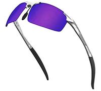 Balinco® Sport Lunettes de soleil avec monture en aluminium, protection UV & verres polarisés TAC - idéales pour le cyclisme - dans un set d'accessoires pratique, boîte cadeau incluse