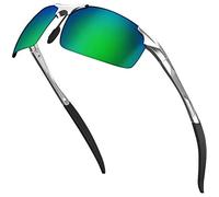 Balinco® Sport Lunettes de soleil avec monture en aluminium, protection UV & verres polarisés TAC - idéales pour le cyclisme - dans un set d'accessoires pratique, boîte cadeau incluse