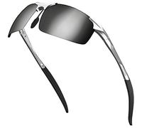Balinco® Sport Lunettes de soleil avec monture en aluminium, protection UV & verres polarisés TAC - idéales pour le cyclisme - dans un set d'accessoires pratique, boîte cadeau incluse