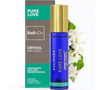 BALIPURA Pure Love Crystal Aura Roll On - Huile essentielle de jasmin avec cristaux de quartz rose - Huiles essentielles apaisantes pour le corps - Cadeaux de relaxation pour femme