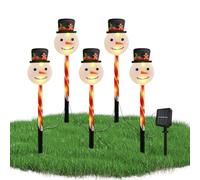 Balise D'allée De Noël | Éclairage Paysager LED de Noël - Décor Solaire Étanche en Forme de Bonhomme de Neige pour Intérieur Extérieur,pour Holiday