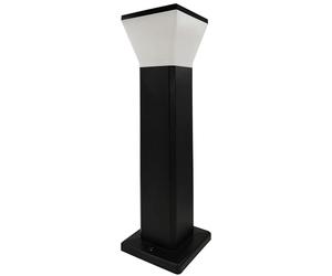 Balise de jardin extérieure LED 57 cm carrée, 9 W, 900 lm, borne pour allées, inoxydable, IP65, étanche, noir, 5CCT lumière sélectionnable (carré, 1)
