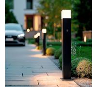 Balise Extérieure en Saillie sur Pied 74cm Augusta Noire avec Détecteur de Prés