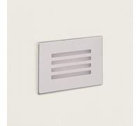 LEDKIA LIGHTING Balise Extérieure LED 3W Encastrable au Mur Adam Argent