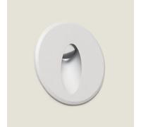 LEDKIA LIGHTING Balise Extérieure LED 3W Encastrable au Mur Ronde Oval Adam 2700K Blanc Blanc chaud