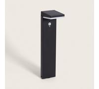 Balise Extérieure LED Solaire sur Pied 50cm Aluminium avec Détecteur de Mouveme