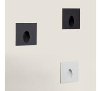 Balise Extérieure Murale LED Encastrable 3W Carrée Ellis Blanche