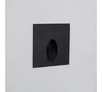 Balise Extérieure Murale LED Encastrable 3W Carrée en Aluminium Ellis Noire