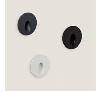 Balise Extérieure Murale LED Encastrable 3W Ronde en Aluminium Boiler Grise