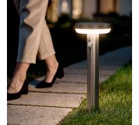 Balise Extérieure sur Pied Solaire LED 5W 50cm Aluminium avec Détecteur de Mouv