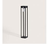 Balise Extérieure sur Pied Solaire LED 60cm Aluminium avec Détecteur de Mouvement Devah Noir