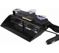Balise Feu De Détresse Multi Couleur 16 Led Application De Loi Lumière Avertissement Stroboscope Clignotant Lampe D'urgence Avec La Ventouse Pour Le Toit/Le Tableau De Bord/Le Pare-Brise Internes