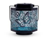Garden ID – Lanterne solaire Papillon Ø13 h15 cm Autonomie 8h Interrupteur Pile AAA rechargeable