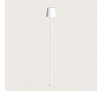 Balise Led 3w Extérieure Batterie Usb Rechargeable Aluminium Sur Piquet 80cm Anisa Blanc